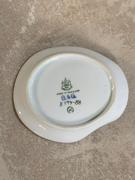 Bing & Grøndahl B&G Denmark Porcelain Trinket Dish | Sailboat Maritime Scene | Grisaille Underglaze | Made in Denmark | Model 474 | Danish Porcelain Collectible