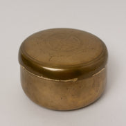 Round Brass Trinket Box with Lid