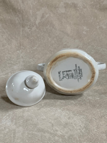 J&G Meakin Sterling Colonial Covered Sugar Bowl | English Ironstone | c. 1940s–1960s