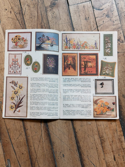 Vintage LeeWards Stitchery Collection Catalog, Fall & Winter 1976, Crewel, Needlepoint, Latch Hook & Afghan Kits
