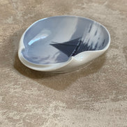 Bing & Grøndahl B&G Denmark Porcelain Trinket Dish | Sailboat Maritime Scene | Grisaille Underglaze | Made in Denmark | Model 474 | Danish Porcelain Collectible