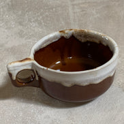 Western Stoneware Co. Mug Set of Two | WS Maple Leaf Mark | Brown Drip Glaze | Loop Handle | Monmouth Illinois | circa 1960s–1970s | Stoneware | Kitchen Decor