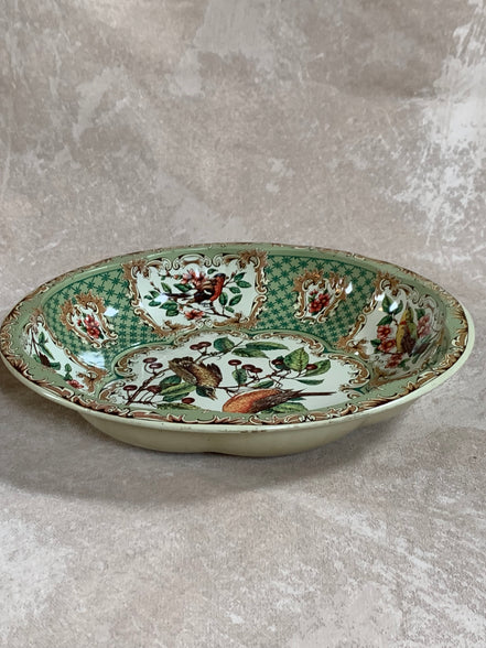Daher Decorated Ware Bird and Cherry Tin Serving Tray, 1971