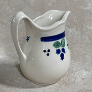 Arabia Finland Pomona Blueberry Creamer | Raija Uosikkinen | Cobalt Band | Scalloped Rim | Finnish Porcelain | Mid-Century Scandinavian | Made in Finland