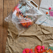 Vintage Avon Creative Needlecraft Crewel Embroidery Kits, Noah's Ark & Piglets and Posies, Started, Set of 2 with Hoops & Yarn