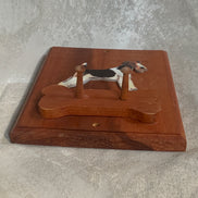 Rough-Coat Terrier Wall Hook Plaque | Bone-Shaped Double Peg Rail | Stoney Hill Sensations | Mudroom Decor