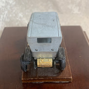 Edwardian Touring Car Miniature | Hinged Walnut Display Box | Felt-Lined | Brass Hardware | 1905–1915