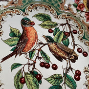 Daher Decorated Ware Bird and Cherry Tin Serving Tray, 1971