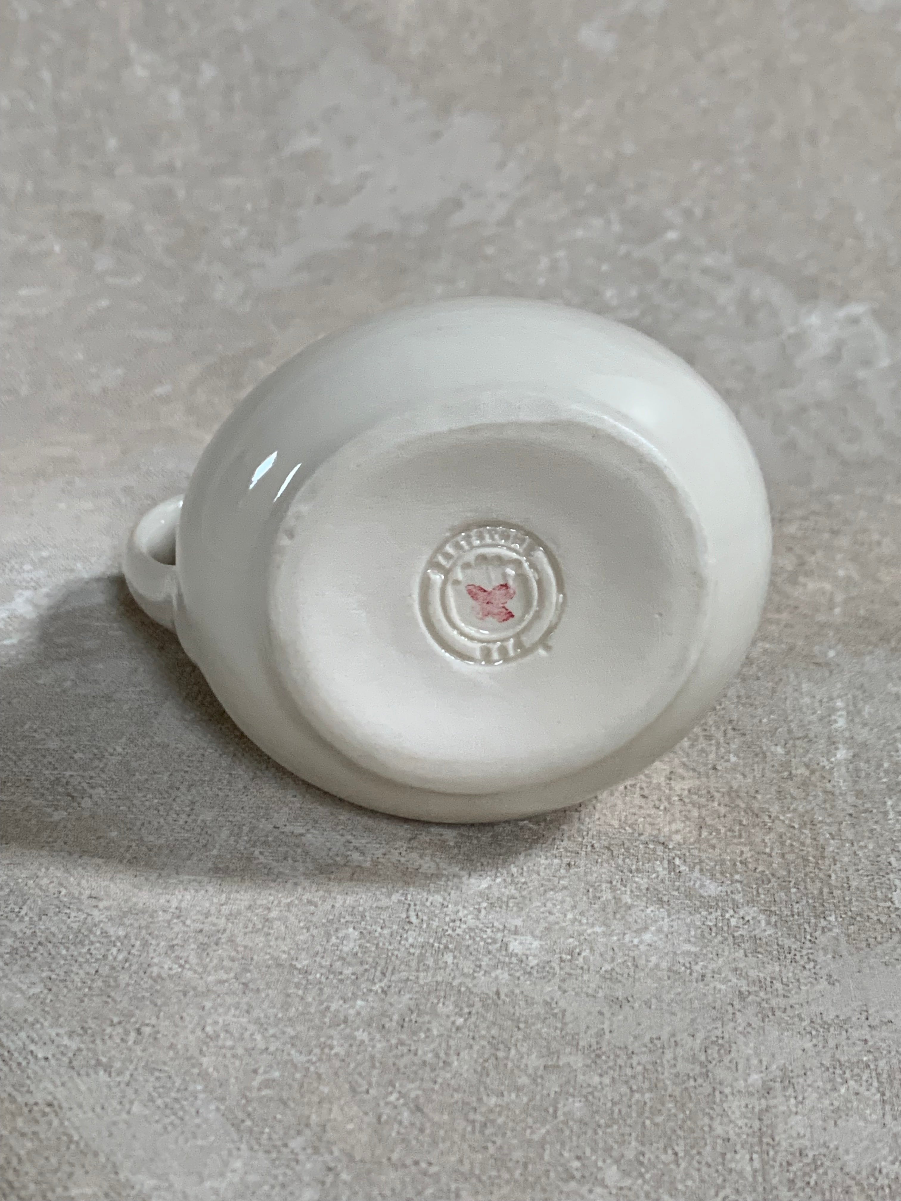 Arabia Finland Pomona Blueberry Creamer | Raija Uosikkinen | Cobalt Band | Scalloped Rim | Finnish Porcelain | Mid-Century Scandinavian | Made in Finland