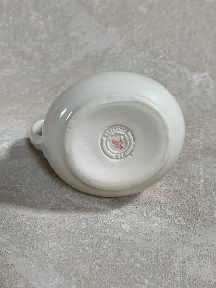 Arabia Finland Pomona Blueberry Creamer | Raija Uosikkinen | Cobalt Band | Scalloped Rim | Finnish Porcelain | Mid-Century Scandinavian | Made in Finland
