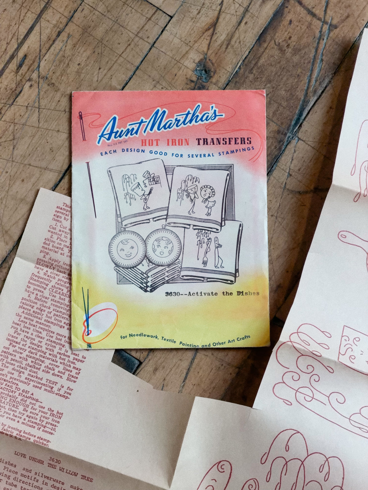 Vintage Aunt Martha's Hot Iron Transfer #3630 