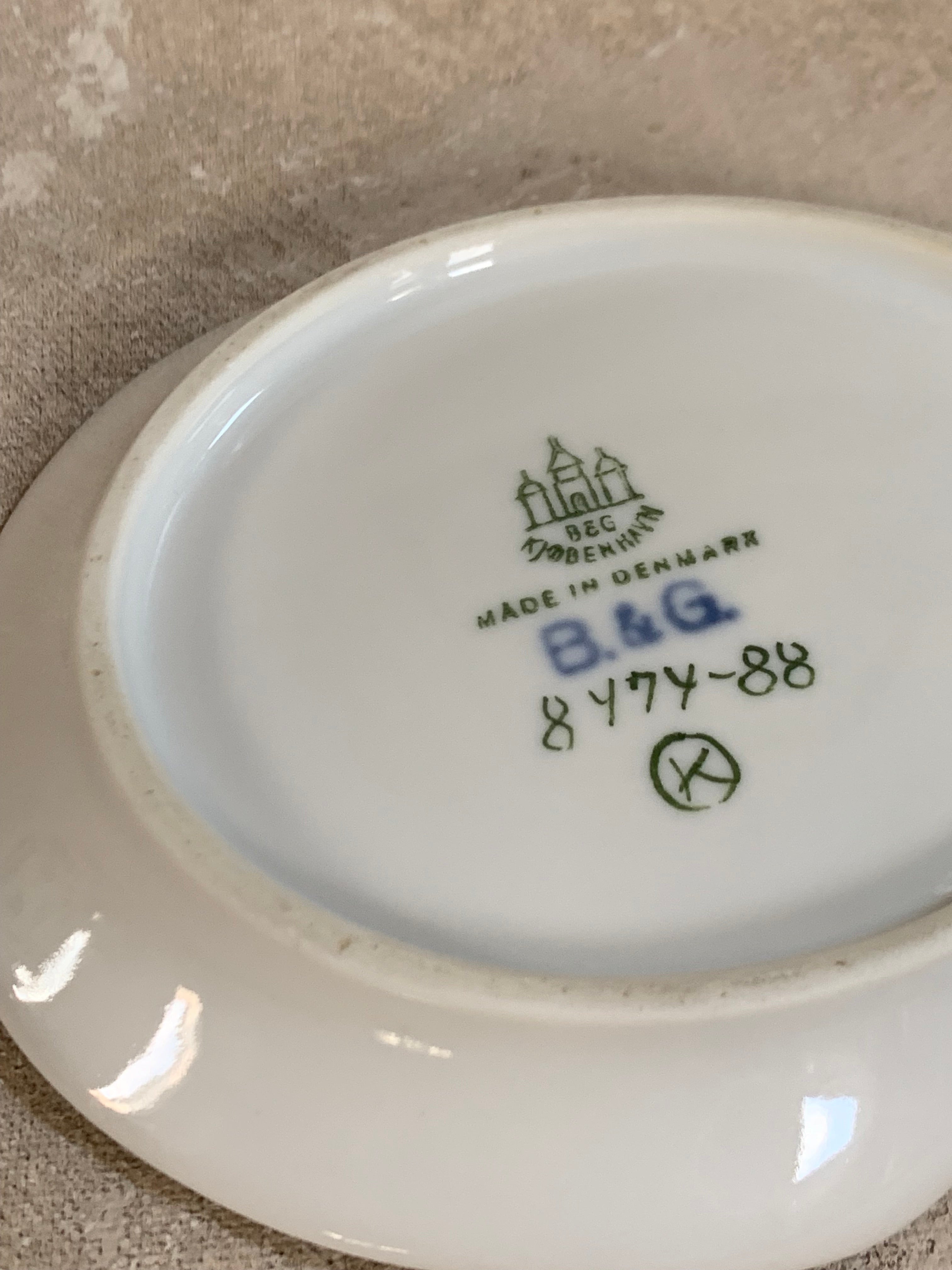 Bing & Grøndahl B&G Denmark Porcelain Trinket Dish | Sailboat Maritime Scene | Grisaille Underglaze | Made in Denmark | Model 474 | Danish Porcelain Collectible