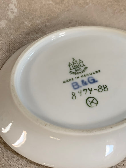 Bing & Grøndahl B&G Denmark Porcelain Trinket Dish | Sailboat Maritime Scene | Grisaille Underglaze | Made in Denmark | Model 474 | Danish Porcelain Collectible