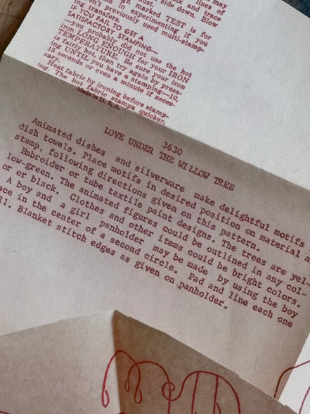 Vintage Aunt Martha's Hot Iron Transfer #3630 "Activate the Dishes," Animated Kitchen Embroidery Pattern