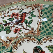 Daher Decorated Ware Bird and Cherry Tin Serving Tray, 1971