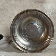 F.B. Rogers Silver Co. Gravy Boat on Rococo Warming Stand, Complete
