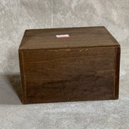Vintage Japanese Export Wood Recipe Box | Patriotic Eagle & Stars | Gold Lettering | Made in Japan | 1950s–1960s | Mid-Century Kitchen