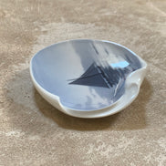 Bing & Grøndahl B&G Denmark Porcelain Trinket Dish | Sailboat Maritime Scene | Grisaille Underglaze | Made in Denmark | Model 474 | Danish Porcelain Collectible