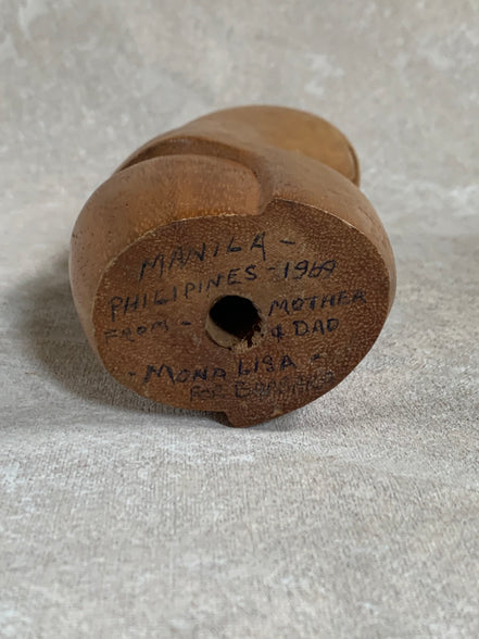 Philippine Hand-Carved Hardwood Female Bust | Modigliani Influence | Manila, 1969