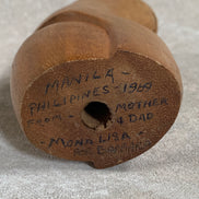 Philippine Hand-Carved Hardwood Female Bust | Modigliani Influence | Manila, 1969