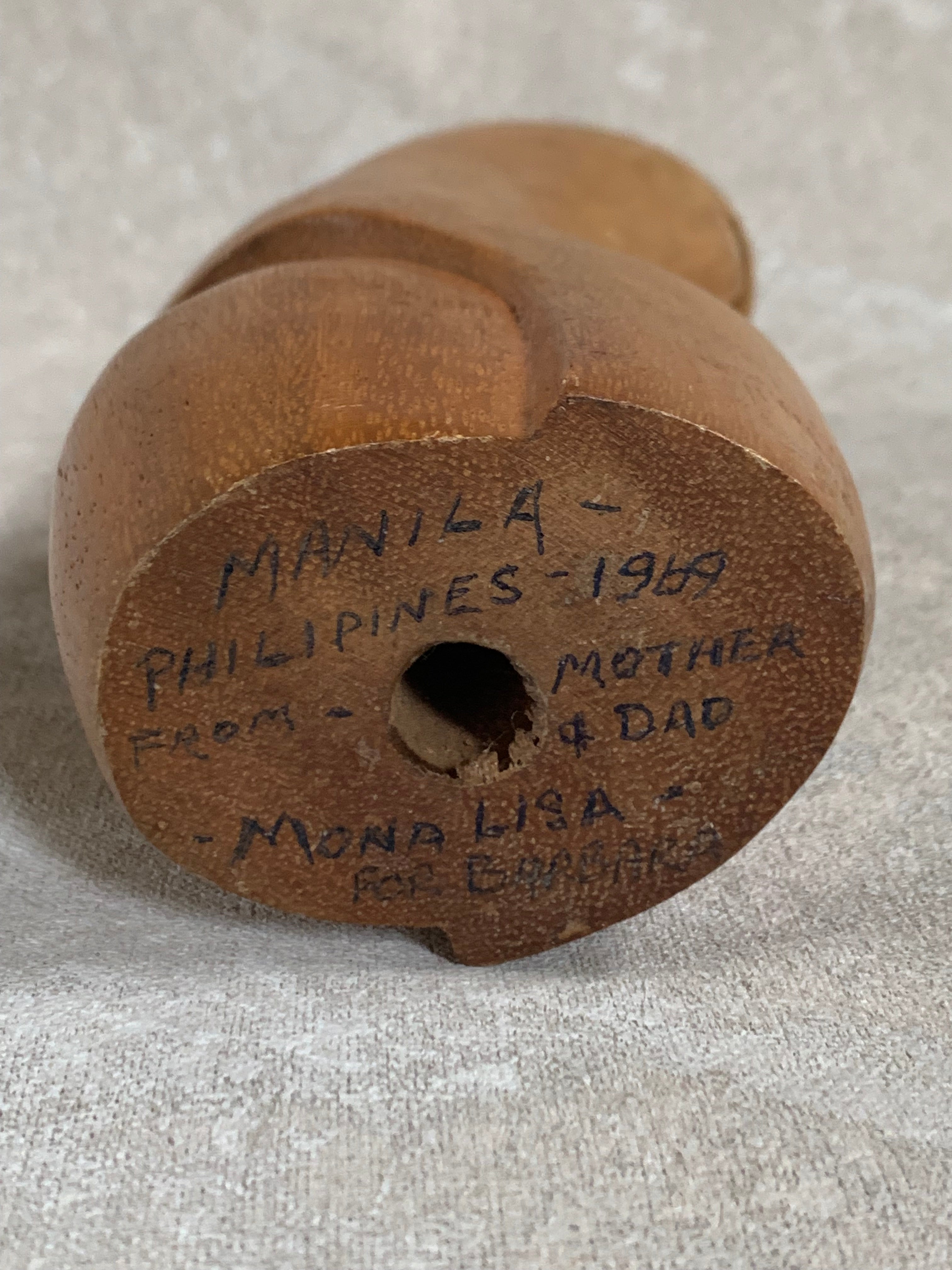 Philippine Hand-Carved Hardwood Female Bust | Modigliani Influence | Manila, 1969