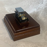 Edwardian Touring Car Miniature | Hinged Walnut Display Box | Felt-Lined | Brass Hardware | 1905–1915
