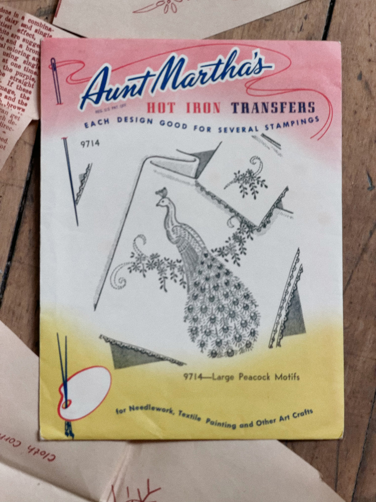 Vintage Aunt Martha's Hot Iron Transfer #9714 