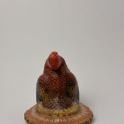 Vintage Thanksgiving Turkey Candle with Pumpkin, Hand-Painted Wax