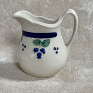 Arabia Finland Pomona Blueberry Creamer | Raija Uosikkinen | Cobalt Band | Scalloped Rim | Finnish Porcelain | Mid-Century Scandinavian | Made in Finland