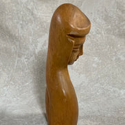 Philippine Hand-Carved Hardwood Female Bust | Modigliani Influence | Manila, 1969