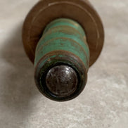 Teal-Handled Hardwood Rolling Pin