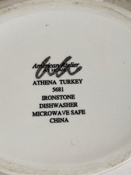 American Atelier Athena Turkey Covered Serving Dish, 1990s