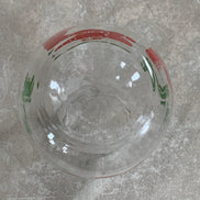 Mid-Century Clear Glass Tomato Carafe | Silk-Screened Decoration | c. 1950s–1960s