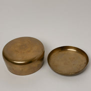 Round Brass Trinket Box with Lid