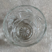 Cut Glass Lidded Candy Jar, Starburst Pattern, Mid-Century