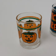 Vintage Jack-o'-Lantern Shot Glasses, Set of 2