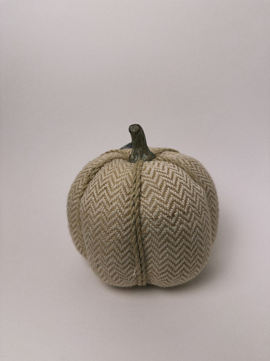 Tan woven fabric pumpkin