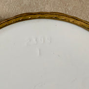 Gilt brass ormolu upper collar arcaded detail on German porcelain trinket box — Gilded Estate