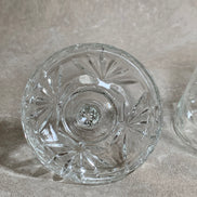 Cut Glass Lidded Candy Jar, Starburst Pattern, Mid-Century