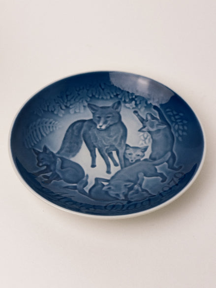 Bing & Grøndahl 1979 Mother's Day Plate, Fox with Cubs