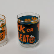 Vintage Jack-o'-Lantern Shot Glasses, Set of 2