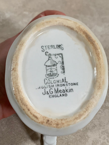 J&G Meakin Sterling Colonial Covered Sugar Bowl | English Ironstone | c. 1940s–1960s