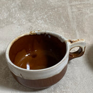 Western Stoneware Co. Mug Set of Two | WS Maple Leaf Mark | Brown Drip Glaze | Loop Handle | Monmouth Illinois | circa 1960s–1970s | Stoneware | Kitchen Decor