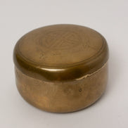 Round Brass Trinket Box with Lid