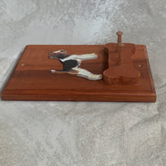 Rough-Coat Terrier Wall Hook Plaque | Bone-Shaped Double Peg Rail | Stoney Hill Sensations | Mudroom Decor