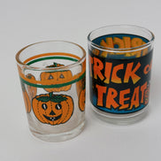 Vintage Jack-o'-Lantern Shot Glasses, Set of 2