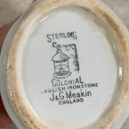 J&G Meakin Sterling Colonial Covered Sugar Bowl | English Ironstone | c. 1940s–1960s