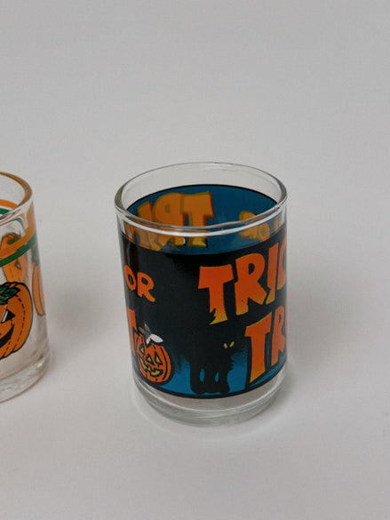 Vintage Jack-o'-Lantern Shot Glasses, Set of 2