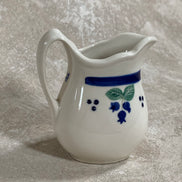 Arabia Finland Pomona Blueberry Creamer | Raija Uosikkinen | Cobalt Band | Scalloped Rim | Finnish Porcelain | Mid-Century Scandinavian | Made in Finland