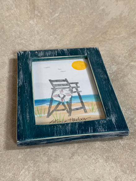 Ink Spot Studio — "Stone Harbor" Lifeguard Chair Original Monoprint | Signed | Haddonfield, NJ